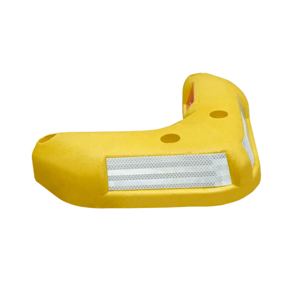 El canalizador Bumerang es perfecto para canalizar el flujo vehicular al mismo tiempo que delimita y protege áreas exclusivas de peatones y ciclistas