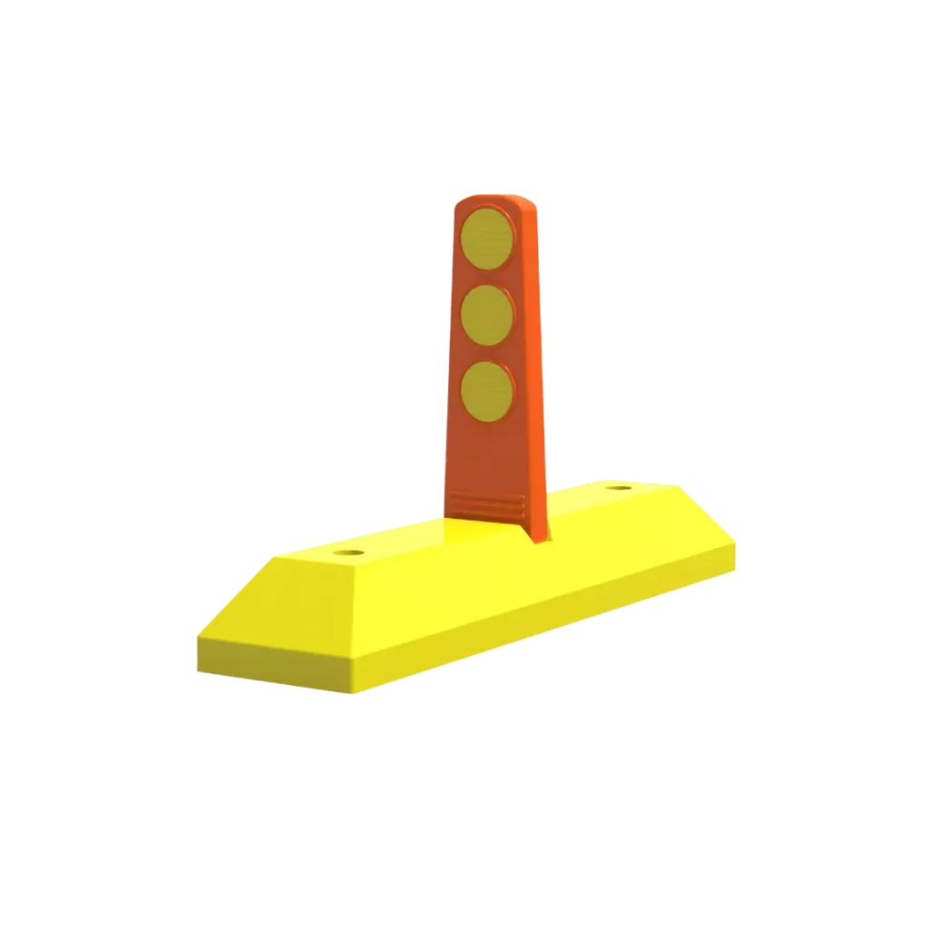 La Paleta Canalizadora Poliflexy 70 es una excelente opción para canalizar carriles de contraflujo, desviaciones o, mejor aún, ciclovías.