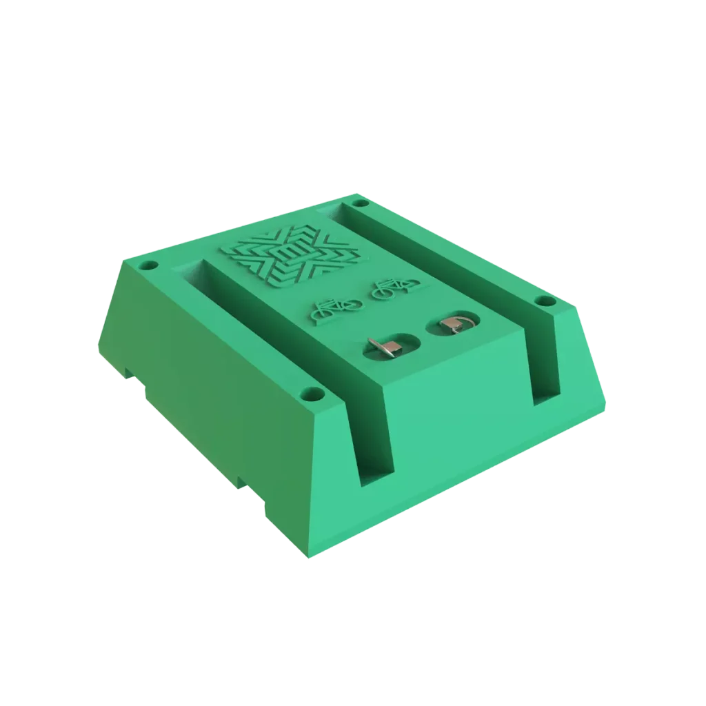 El Bici Estacionamiento Dual optimiza espacio y brinda un parqueo seguro en parques, camellones, unidades habitacionales o donde se requiera.